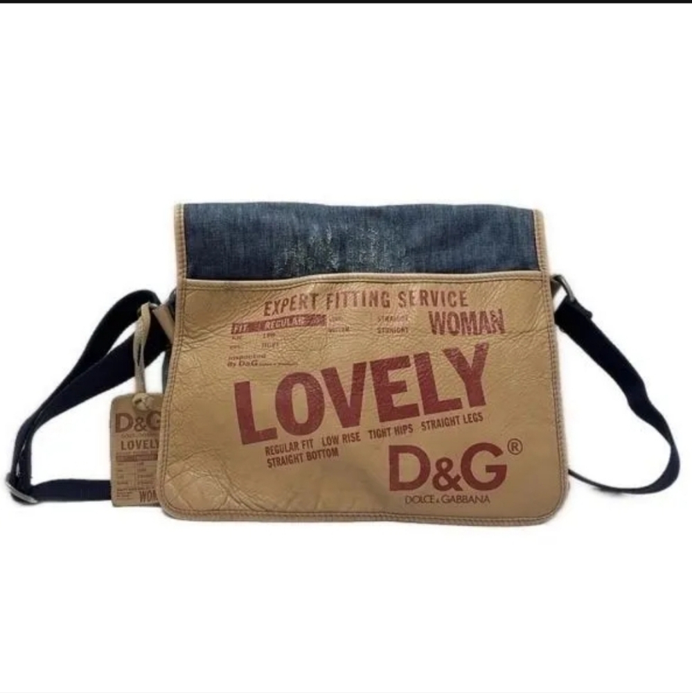 Dolce & Gabbana denim messenger bag RARE